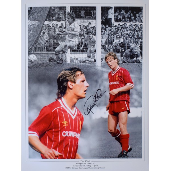 Paul Walsh SIGNED 16x12 Photo Autograph Liverpool LFC Football AFTAL COA  Perfect Gift Memorabilia		