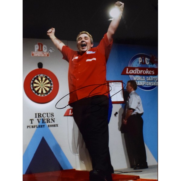 Phil 'the Power' Taylor SIGNED 16x12 Photo Autograph Darts Sport AFTAL & COA