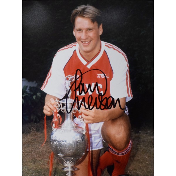 Paul Merson SIGNED 16x12 Photo Autograph Arsenal Football Sport AFTAL & COA Perfect Gift Memorabilia
