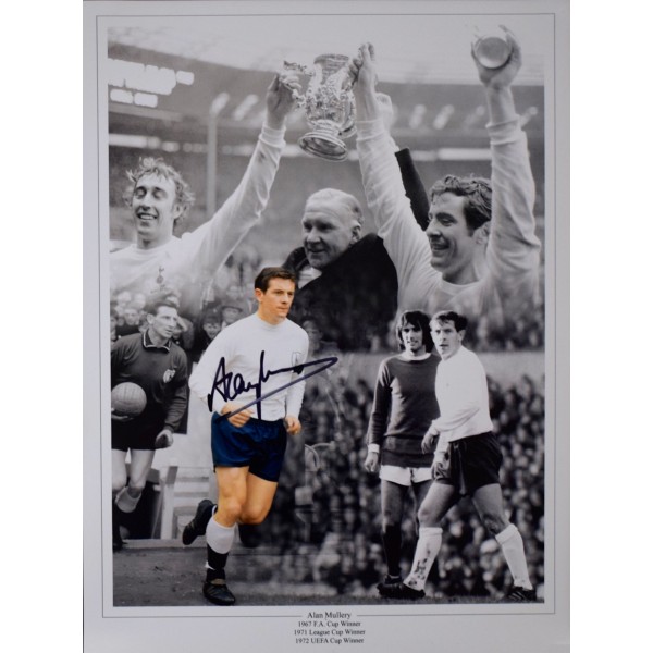Alan Mullery SIGNED 16x12 Photo Autograph Tottenham Hotspur Football AFTAL COA Perfect Gift Memorabilia