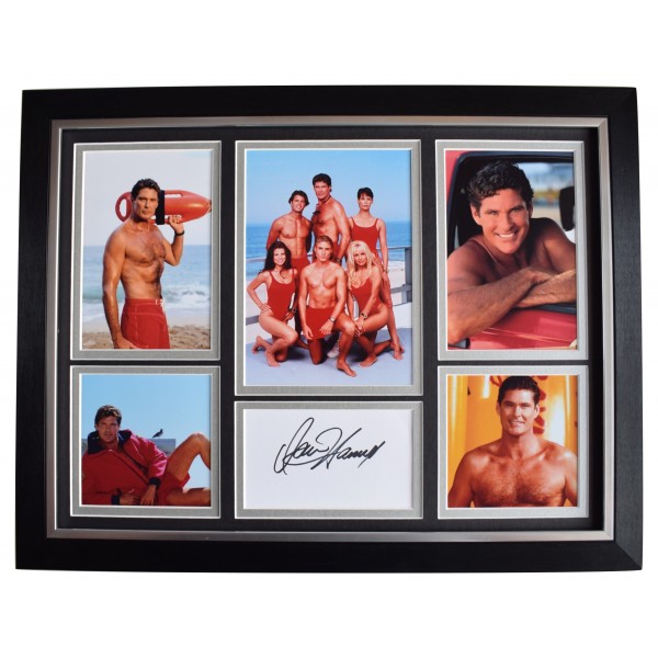 David Hasselhoff Signed Autograph 16x12 framed photo display Baywatch TV COA Perfect Gift Memorabilia		