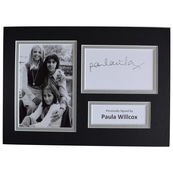 Paula Willcox Signed Autograph A4 photo display Man About The House TV AFTAL COA Perfect Gift Memorabilia	