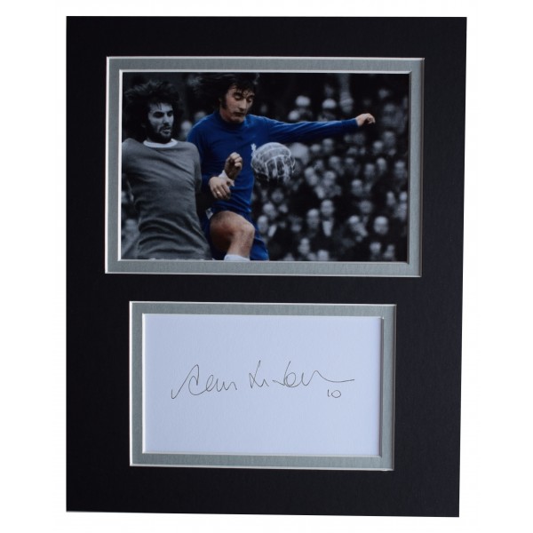 Alan Hudson Signed Autograph 10x8 photo display Chelsea Football AFTAL COA Perfect Gift Memorabilia	