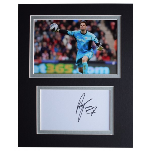 Asmir Begovic Signed Autograph 10x8 photo display Stoke City Football AFTAL COA  Perfect Gift Memorabilia		