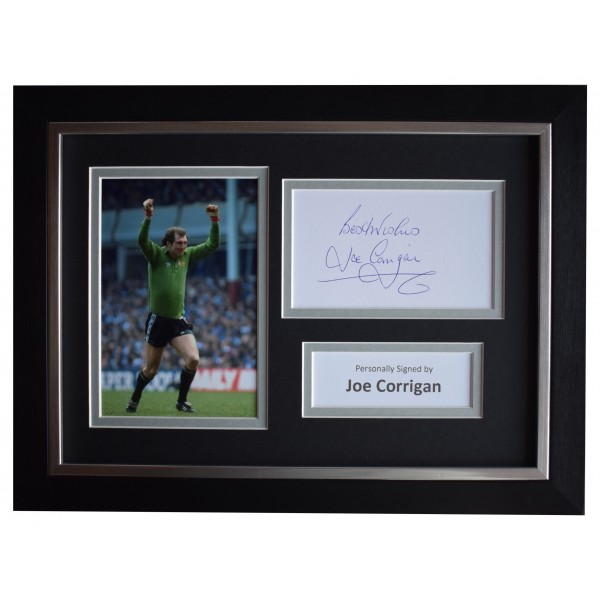 Joe Corrigan Signed A4 Framed Autograph Photo Display Manchester City COA Perfect Gift Memorabilia