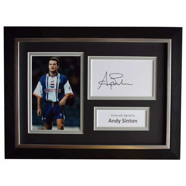 Andy Sinton Signed A4 Framed Autograph Photo Display Sheffield Wed Football COA Perfect Gift Memorabilia