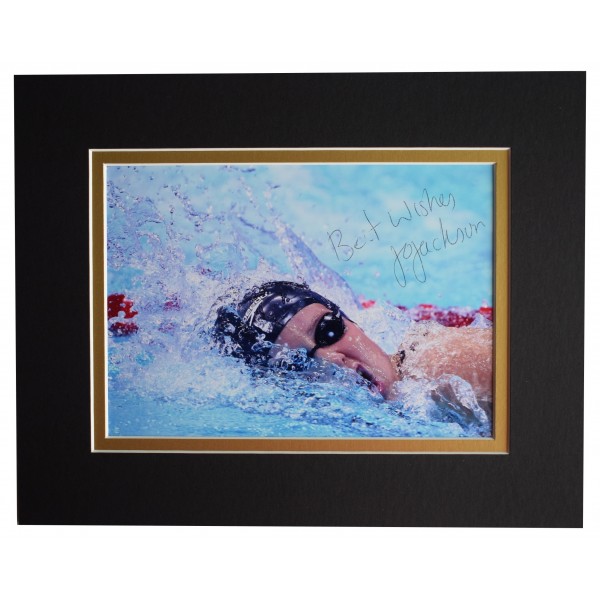 Joanne Jackson Signed Autograph 10x8 photo display Olympic Swimming COA Perfect Gift Memorabilia