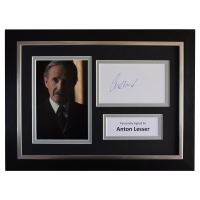 Anton Lesser Signed A4 Framed Autograph Photo Display Netflix Crown AFTAL COA Perfect Gift Memorabilia