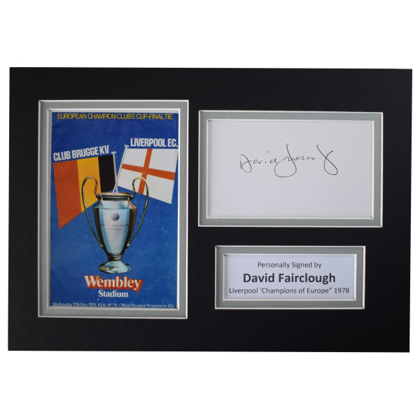 David Fairclough Signed Autograph A4 photo display Liverpool European Cup 1978  Perfect Gift Memorabilia