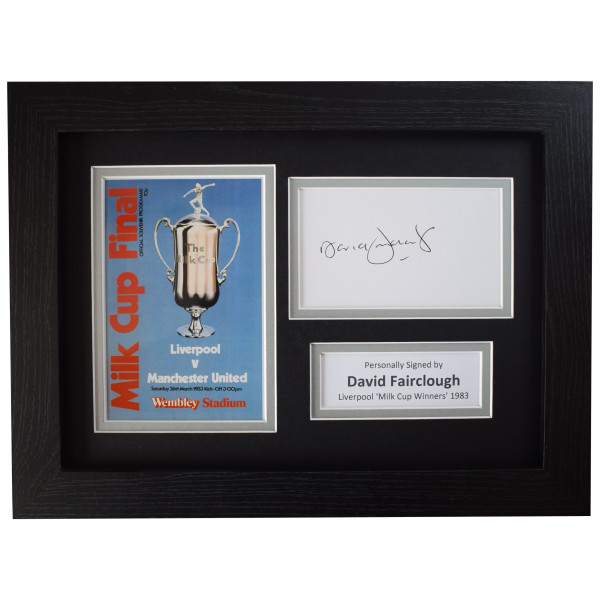 David Fairclough Signed A4 Framed Autograph Photo Display Liverpool Milk Cup 83 Perfect Gift Memorabilia