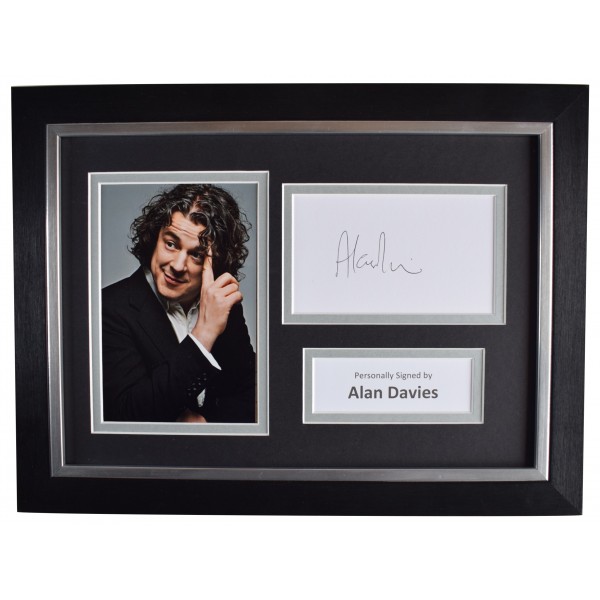 Alan Davies A4 Framed Autograph Photo Display Jonathan Creek, QI TV AFTAL COA Perfect Gift Memorabilia