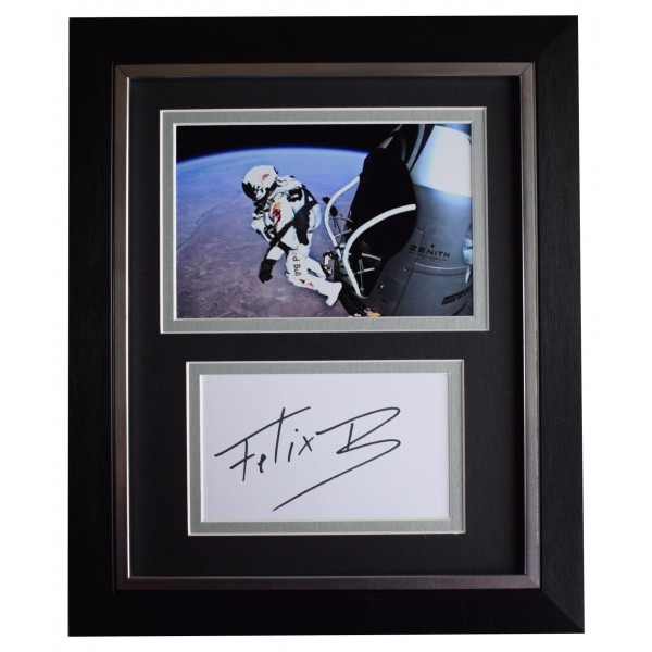 Felix Baumgartner Signed 10x8 Framed Autograph Photo Display Sky Dive Space Jump Perfect Gift Memorabilia	