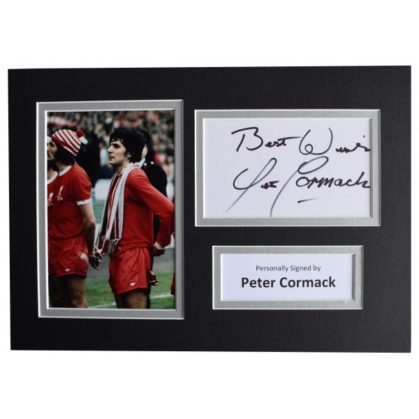 Peter Cormack Signed Autograph A4 photo display Liverpool LFC Football AFTAL COA Perfect Gift Memorabilia