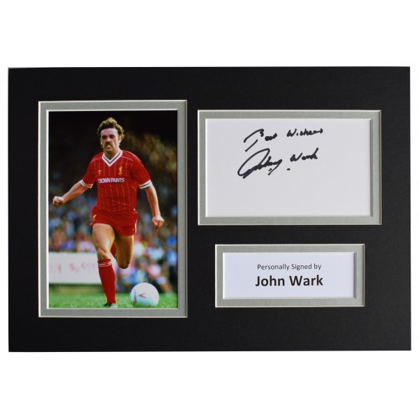 John Wark Signed Autograph A4 photo mount display Liverpool Football AFTAL COA Perfect Gift Memorabilia