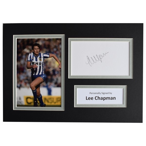 Lee Chapman Signed Autograph A4 photo display Sheffield Wednesday AFTAL COA Perfect Gift Memorabilia