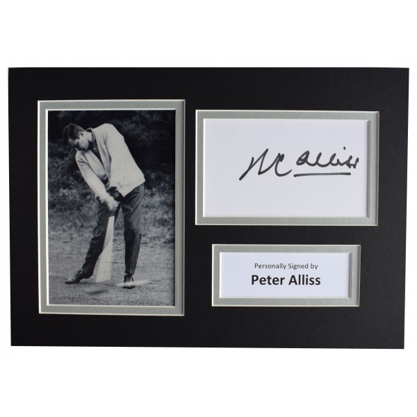Peter Alliss Signed Autograph A4 photo mount display Golf Sport AFTAL COA Perfect Gift Memorabilia				
