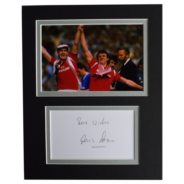 Kevin Moran Signed Autograph 10x8 photo display Manchester United AFTAL COA Perfect Gift Memorabilia