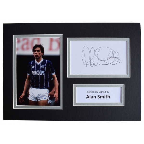 Alan Smith Signed Autograph A4 photo display Leicester City Football AFTAL COA Perfect Gift Memorabilia