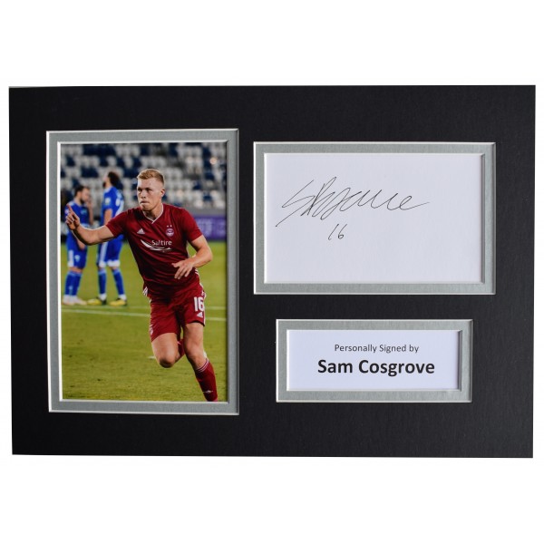 Sam Cosgrove Signed Autograph A4 photo mount display Aberdeen Football AFTAL COA Perfect Gift Memorabilia	