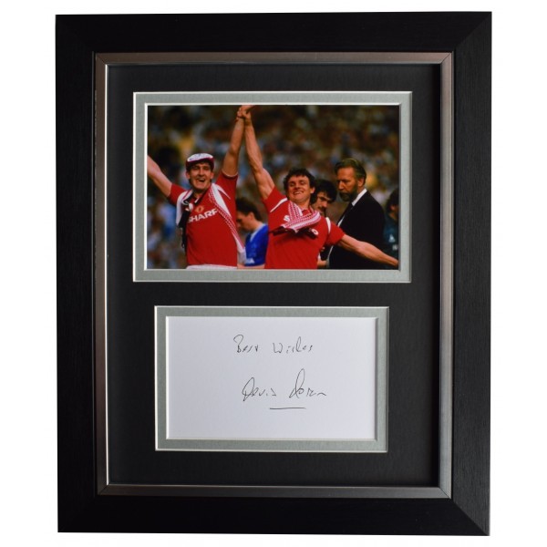 Kevin Moran Signed 10x8 Framed Autograph Photo Display Manchester Utd AFTAL COA Perfect Gift Memorabilia