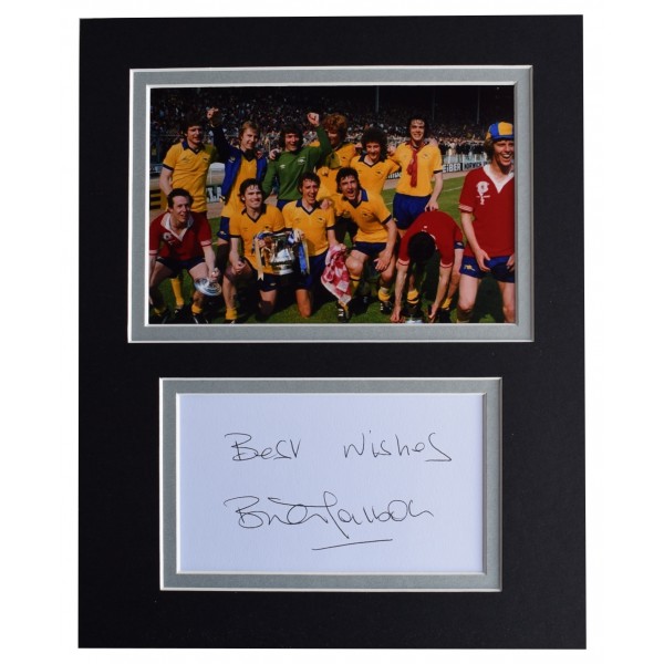 Brian Talbot Signed Autograph 10x8 photo display Arsenal Football AFTAL COA Perfect Gift Memorabilia		