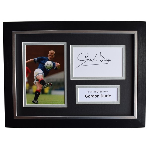 Gordon Durie Signed A4 Framed Autograph Photo Display Rangers Football AFTAL COA Perfect Gift Memorabilia	