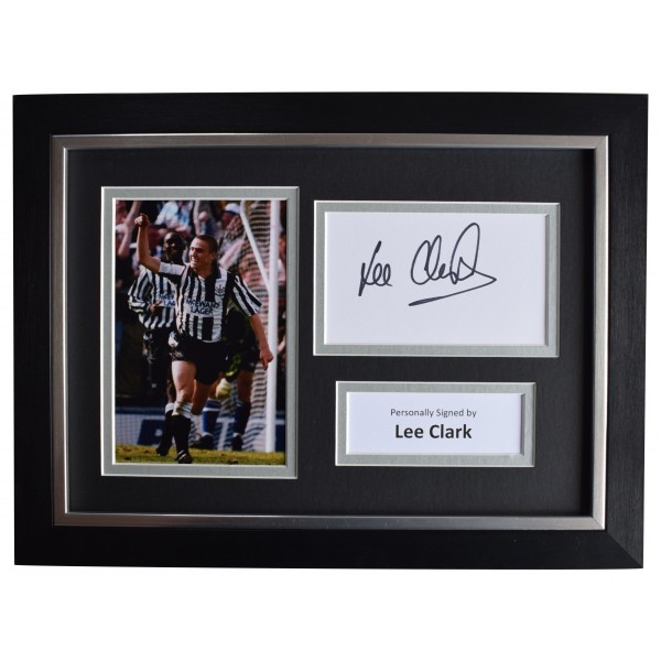 Lee Clark Signed A4 Framed Autograph Photo Display Newcastle United Football COA Perfect Gift Memorabilia	