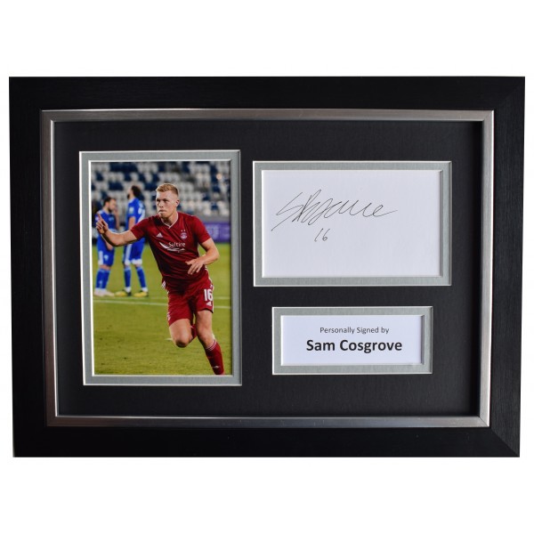 Sam Cosgrove Signed A4 Framed Autograph Photo Display Aberdeen Football COA Perfect Gift Memorabilia	