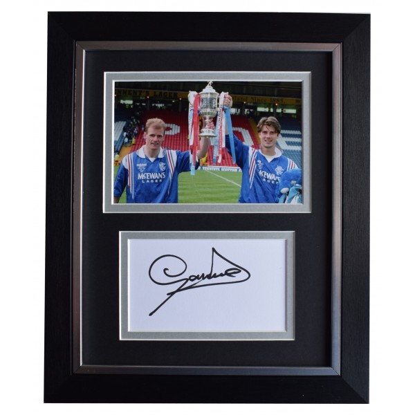 Gordon Durie Signed 10x8 Framed Autograph Photo Display Rangers Football COA Perfect Gift Memorabilia		