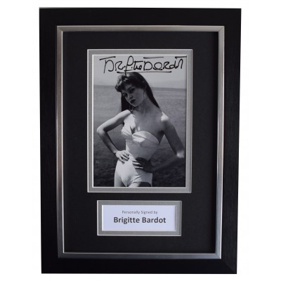 Brigitte Bardot Signed A4 Framed Autograph Photo Display Actress Film AFTAL COA Perfect Gift Memorabilia		