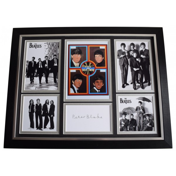 Peter Blake Signed Autograph framed 16x12 photo display Art Beatles AFTAL COA Perfect Gift Memorabilia	
