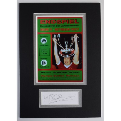 Viv Anderson Signed Autograph A4 photo display European Cup 1979 Notts Forest AFTAL Perfect Gift Memorabilia		