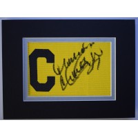 Malcolm Macdonald Signed Captains Armband free display Arsenal Football AFTAL Perfect Gift Memorabilia	