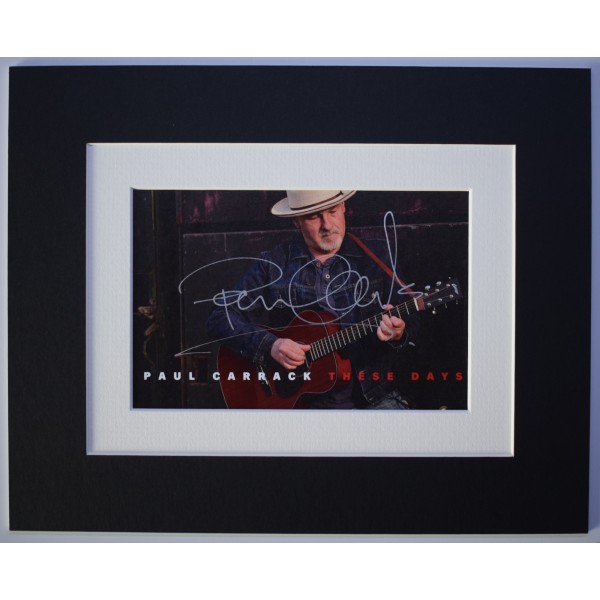 Paul Carrack Signed Autograph 10x8 photo display Music Memorabilia AFTAL COA Perfect Gift Memorabilia