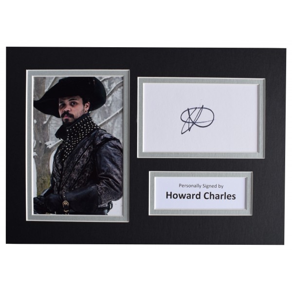 Howard Charles Signed Autograph A4 photo mount display Musketeers TV AFTAL COA Perfect Gift Memorabilia