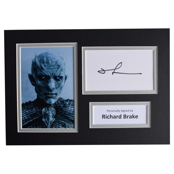 Richard Brake Signed Autograph A4 photo display Game of Thrones Night King COA Perfect Gift Memorabilia