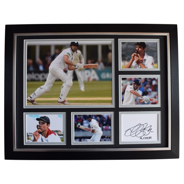 Alastair Cook Signed Autograph 16x12 framed photo display England Cricket COA Perfect Gift Memorabilia