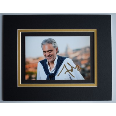 Andrea Bocelli Signed Autograph 10x8 photo display Opera Singer Music COA AFTAL Perfect Gift Memorabilia		