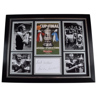 Mick Mills Signed Autograph framed 16x12 photo display Ipswich FA Cup 1978 COA AFTAL Perfect Gift Memorabilia	