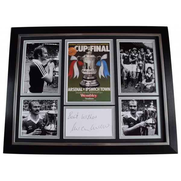 Mick Mills Signed Autograph framed 16x12 photo display Ipswich FA Cup 1978 COA AFTAL Perfect Gift Memorabilia	