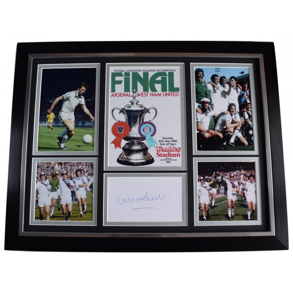 Alvin Martin Signed Autograph framed huge photo display West Ham Utd FA Cup 1980 AFTAL Perfect Gift Memorabilia	