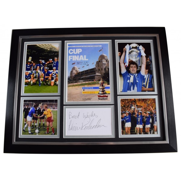 Kevin Richardson Signed Autograph framed 16x12 photo display Everton FA Cup 1984 AFTAL Perfect Gift Memorabilia	