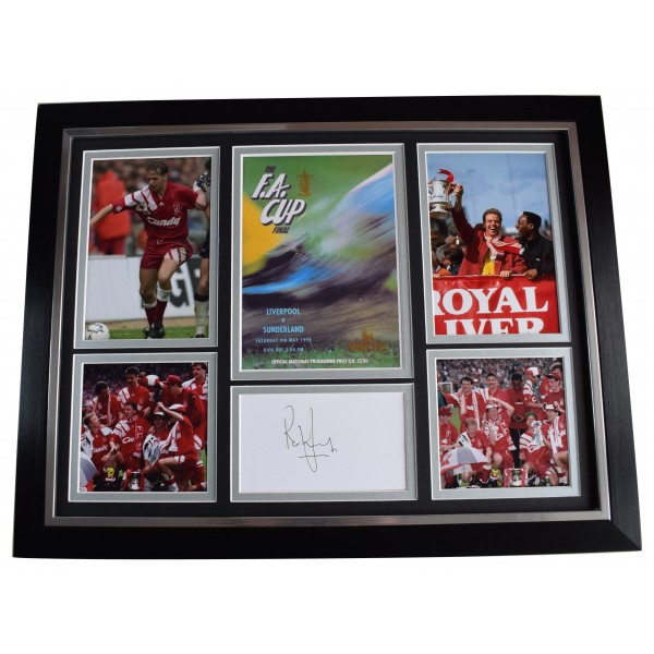 Rob Jones Signed Autograph framed 16x12 photo display Liverpool FA Cup 1992 COA AFTAL Perfect Gift Memorabilia		