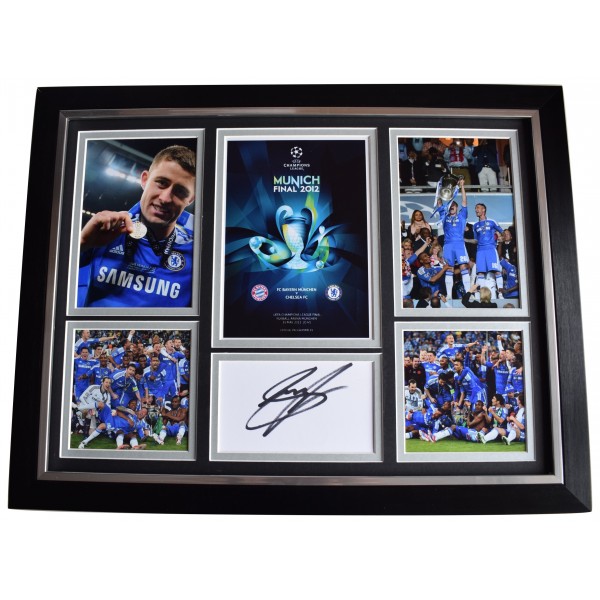 Gary Cahill Signed Autograph 16x12 framed photo display 2012 Euro Cup Chelsea AFTAL Perfect Gift Memorabilia		