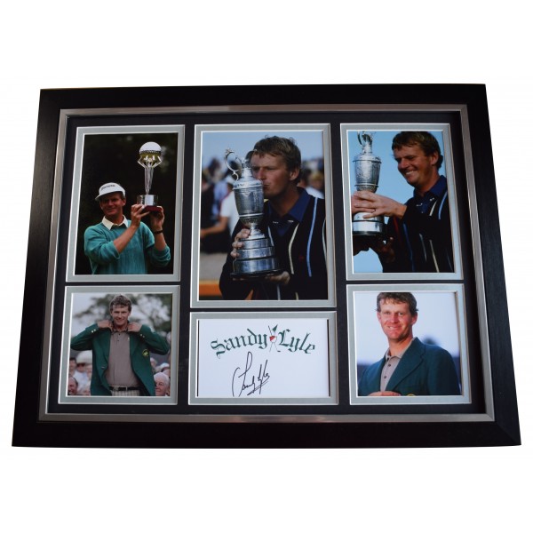 Sandy Lyle Signed Autograph 16x12 framed photo display Golf Open Sport AFTAL COA Perfect Gift Memorabilia		