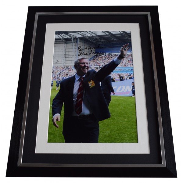 Alex Ferguson Signed Autograph 16x12 framed photo display Manchester United COA AFTAL Perfect Gift Memorabilia		