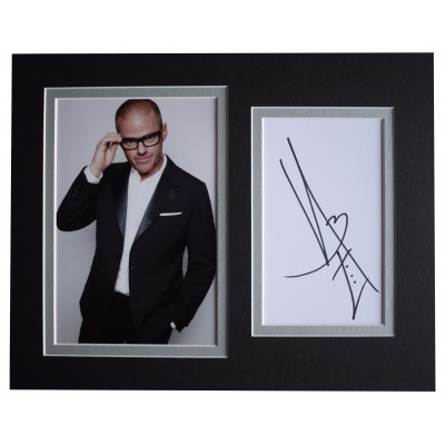 Heston Blumenthal Signed Autograph 10x8 photo mount display Chef TV AFTAL COA Perfect Gift Memorabilia		