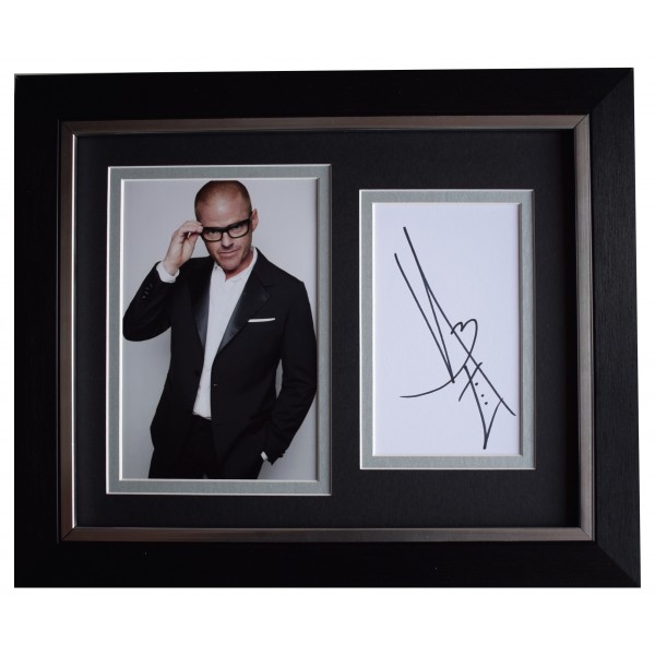 Heston Blumenthal Signed 10x8 Framed Autograph Photo Display TV Chef AFTAL COA AFTAL Perfect Gift Memorabilia		