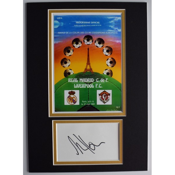 Alan Hansen Signed Autograph A4 photo display Liverpool 1981 European Cup Final AFTAL Perfect Gift Memorabilia	