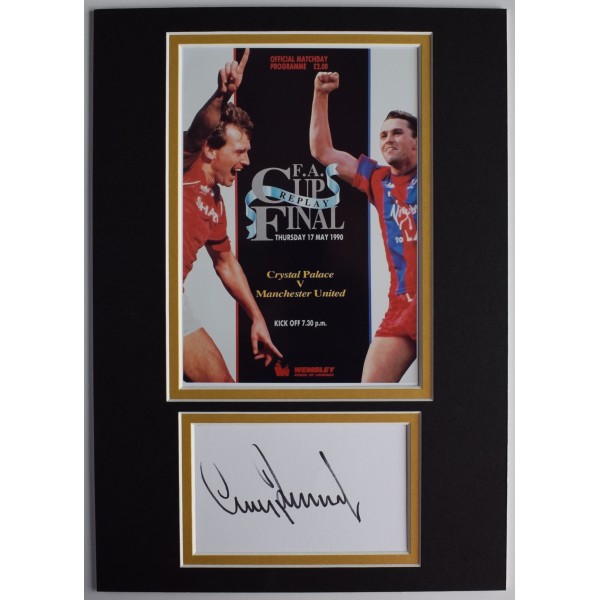 Gary Pallister Signed Autograph A4 photo display Man Utd 1990 FA Cup Final AFTAL Perfect Gift Memorabilia	